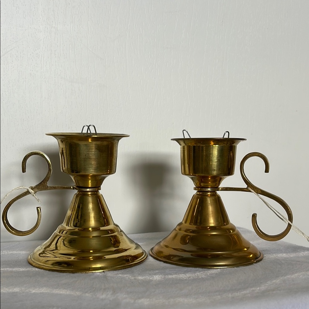 Elegant Solid Brass Candle Holders